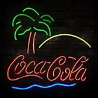 New Coca Cola Beach Coke Palm Beer Bar Neontábla