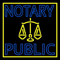 Notary Public Logo Neontábla