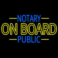 Notary Public On Board Neontábla