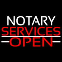 Notary Services Open Neontábla