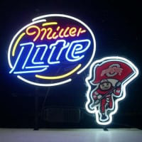Ohio State Buckeyes Brutus Miller Lite Sör Neon Kocsma Kocsma Tábla