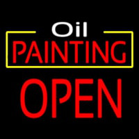 Oil Painting Block Open Neontábla