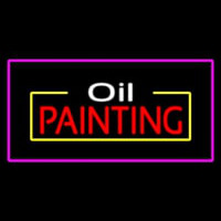 Oil Painting Purple Rectangle Neontábla