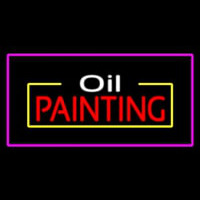 Oil Painting Purple Rectangle Neontábla