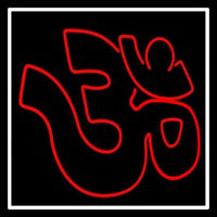 Om With Border Neontábla