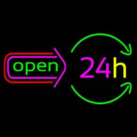 Open 24 Hours Neontábla