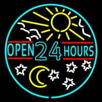 Open 24 Hours Neontábla