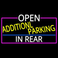 Open Additional Parking In Rear With Pink Border Neontábla