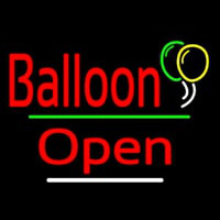Open Balloon Green Line Neontábla