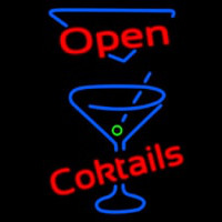 Open Cocktails Neontábla