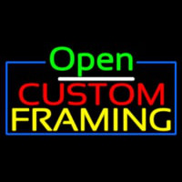 Open Custom Framing Neontábla