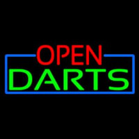 Open Darts With Blue Border Neontábla