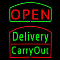 Open Delivery Carry Out Neontábla
