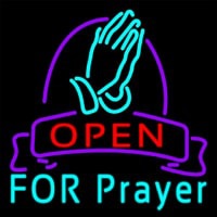 Open For Prayer Neontábla