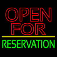 Open For Reservation With Line Neontábla