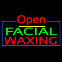 Open Green Red Facial Wa ing Blue Border Neontábla