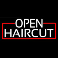 Open Haircut Neontábla