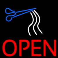 Open Haircut Neontábla