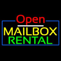 Open Mailbo  Rental Neontábla