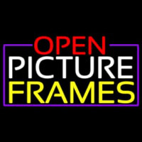 Open Picture Frames With Purple Border Neontábla