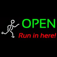 Open Run Ln Herei Neontábla
