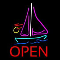 Open Sailboat Neontábla