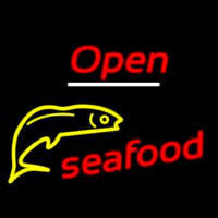 Open Seafood Logo Neontábla