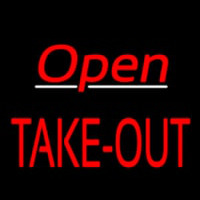 Open Take Out Neontábla