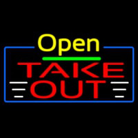Open Take Out Neontábla
