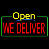 Open We Deliver Neontábla
