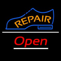 Orange Repair Shoe Logo Open Neontábla
