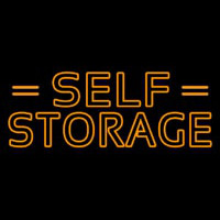 Orange Self Storage Block With Line Neontábla