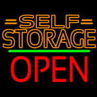 Orange Self Storage Block With Open 1 Neontábla