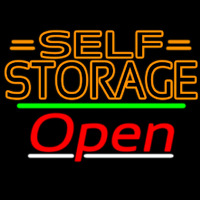 Orange Self Storage Block With Open 3 Neontábla