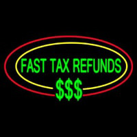 Oval Fast Ta  Refunds Neontábla