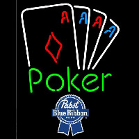 Pabst Blue Ribbon Poker Tournament Beer Sign Neontábla