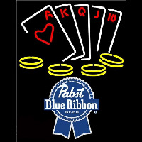 Pabst Blue RibbonPoker Ace Series Beer Sign Neontábla