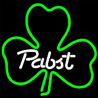 Pabst Green Clover Beer Sign Neontábla