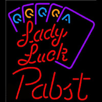 Pabst Lady Luck Series Beer Sign Neontábla