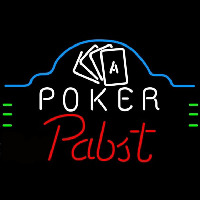 Pabst Poker Ace Cards Beer Sign Neontábla