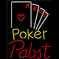 Pabst Poker Ace Series Beer Sign Neontábla