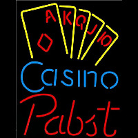 Pabst Poker Casino Ace Series Beer Sign Neontábla