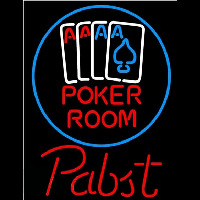 Pabst Poker Room Beer Sign Neontábla