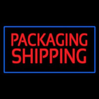 Packaging Shipping Blue Rectangle Neontábla