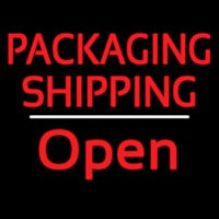 Packaging Shipping Open White Line Neontábla
