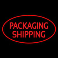 Packaging Shipping Oval Red Neontábla