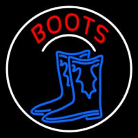 Pair Of Boots Logo With Border Neontábla