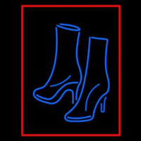 Pair Of Boots With Red Border Neontábla