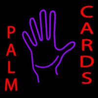 Palm Card Hands Neontábla