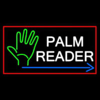 Palm Reader Arrow Red Border Neontábla